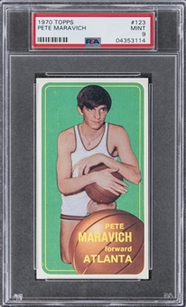 1970/71 Topps #123 Pete Maravich Rookie Card – PSA MINT 9